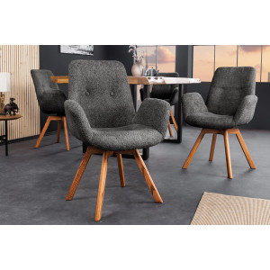 BALTIC modern forgatható szék - antracit INVICTA