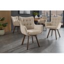 THOR modern forgatható szék - beige/szürke