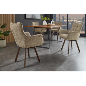 THOR modern forgatható szék - beige/szürke