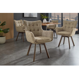 THOR modern forgatható szék - beige/szürke