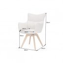 VOGUE modern forgatható szék - beige/szürke/barna