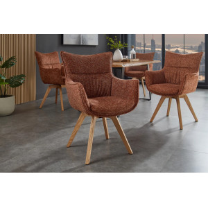 VOGUE modern forgatható szék - beige/szürke/barna