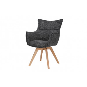 VOGUE modern forgatható szék - beige/szürke/barna