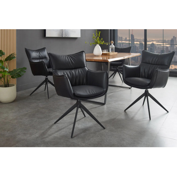 VOGUE design forgatható szék - fekete