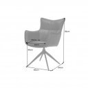 VOGUE design forgatható szék - fekete