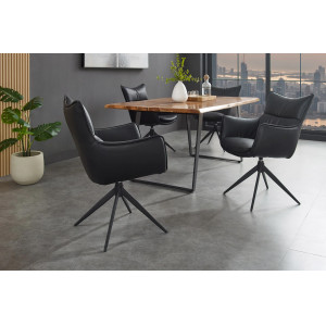 VOGUE design forgatható szék - fekete