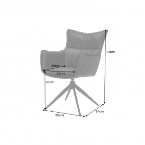 VOGUE design forgatható szék - barna