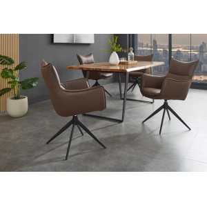 VOGUE design forgatható szék - barna