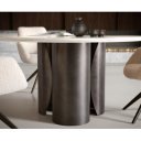 LUCENTE prémium márvány étkezőasztal - 140m - arany/ezüst