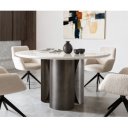 LUCENTE prémium márvány étkezőasztal - 140m - arany/ezüst