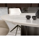 LUCENTE prémium márvány étkezőasztal - 140m - arany/ezüst