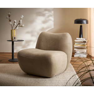 KORALIS design fotel - barna/ szürke/ beige