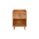 FAMOUS modern bársony éjjeliszekrény - szürke - Másolat