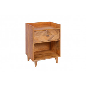 FAMOUS modern bársony éjjeliszekrény - szürke - Másolat INVICTA