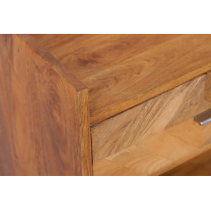 FAMOUS modern bársony éjjeliszekrény - szürke - Másolat