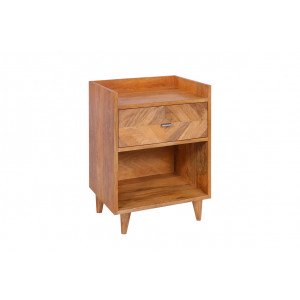 FAMOUS modern bársony éjjeliszekrény - szürke - Másolat INVICTA