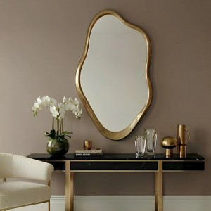 AUREL modern fali tükör 100 cm – arany INVICTA
