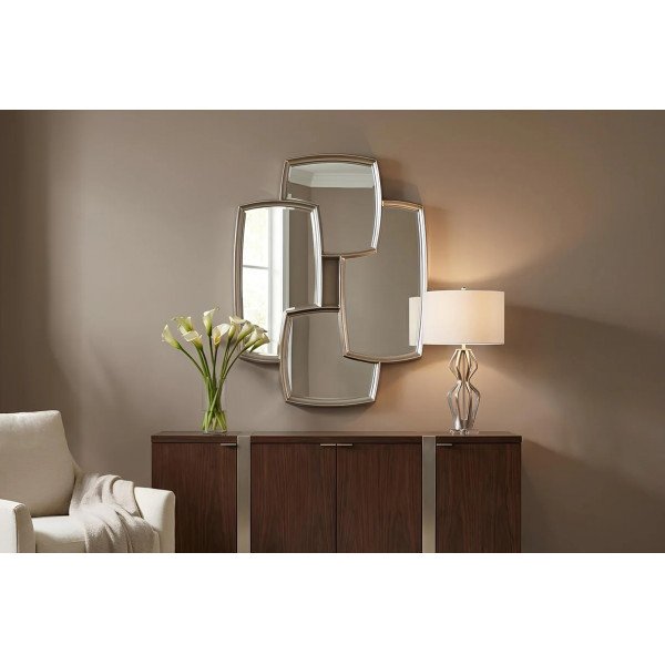 QUADRA  modern tükör - 90cm - ezüst