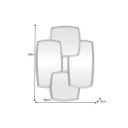 QUADRA  modern tükör - 90cm - ezüst