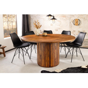 LAMEA kerek rózsafa étkezőasztal - 120/140cm