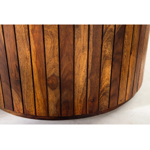 LAMEA kerek rózsafa étkezőasztal - 120/140cm