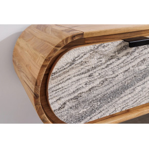 ORGANIC STONE tömör akác fali TV-szekrény - 160cm