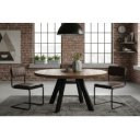 IRON CRAFT kerek mangófa asztal - 120cm - barna