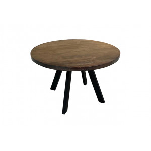 IRON CRAFT kerek mangófa asztal - 120cm - barna