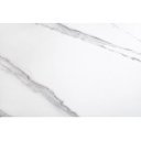 DANCING RINGS exkluzív kerámia dohányzóasztal - fehér/króm