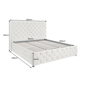 MERCURE modern ágykeret -  180x200cm - pezsgő bársony