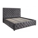 MERCURE modern ágykeret -  160x200cm - szürke bársony