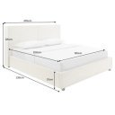 ROCCO modern kordbársony ágykeret -  180x200cm - beige