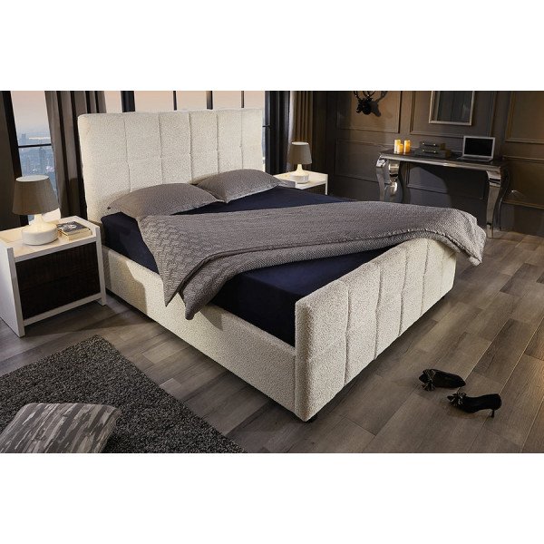 PRESTIGE modern boucle ágykeret -  180x200cm - beige