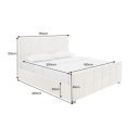 PRESTIGE modern boucle ágykeret -  180x200cm - beige