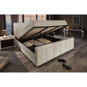 PRESTIGE modern boucle ágykeret -  180x200cm - beige Ágyak