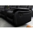 HOLLYWOOD dönthető mozi fotel 5 személyes - fekete