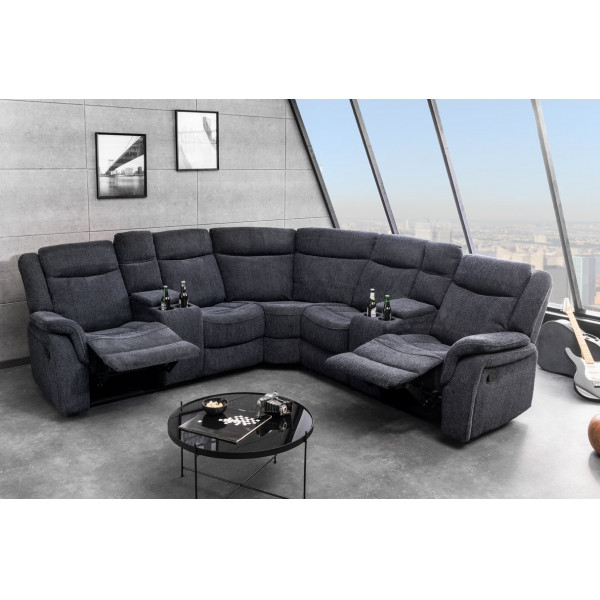 HOLLYWOOD dönthető mozi fotel 5 személyes - sötétszürke