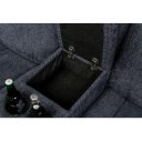 HOLLYWOOD dönthető mozi fotel 5 személyes - sötétszürke