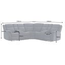 HOLLYWOOD dönthető mozi fotel 5 személyes - sötétszürke