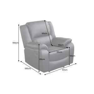 HOLLYWOOD dönthető kényelmi fotel - fekete