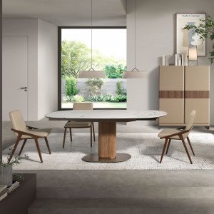 NUBE prémium bővíthető kerámia étkezőasztal - 140-200cm ANGEL CERDA