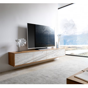 KELON prémium akác fali TV-szekrény - 200/220cm bútor