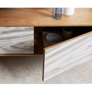 KELON prémium akác fali TV-szekrény - 200/220cm