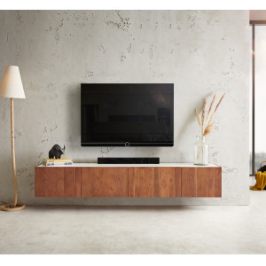 SILVA prémium akác fali TV-szekrény -200cm