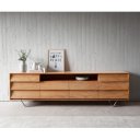 EVANS prémium akác komód - 240cm - natúr