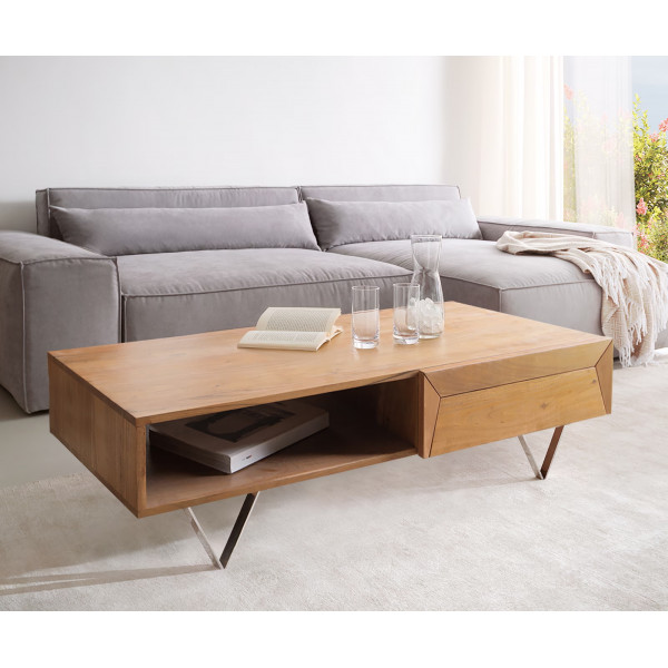 KENNEDY prémium akác dohányzóasztal - 115cm