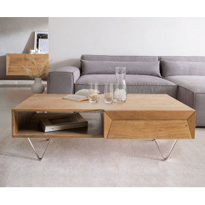 KENNEDY prémium akác dohányzóasztal - 115cm bútor