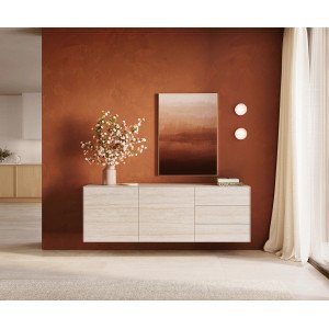 TRAVENO  prémium kerámia fali komód - 180cm DELIFE