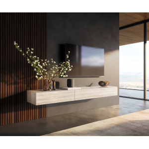 TRAVENO  prémium kerámia fali TV-szekrény - 150/200cm DELIFE
