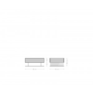 LOVECRAFT-II prémium akác dohányzóasztal - 80cm